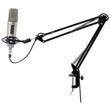 Pyle Universal Table Clamp Boom Shock Microphone Mount PMKSH01
